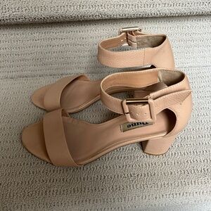 Dune high heel block sandals